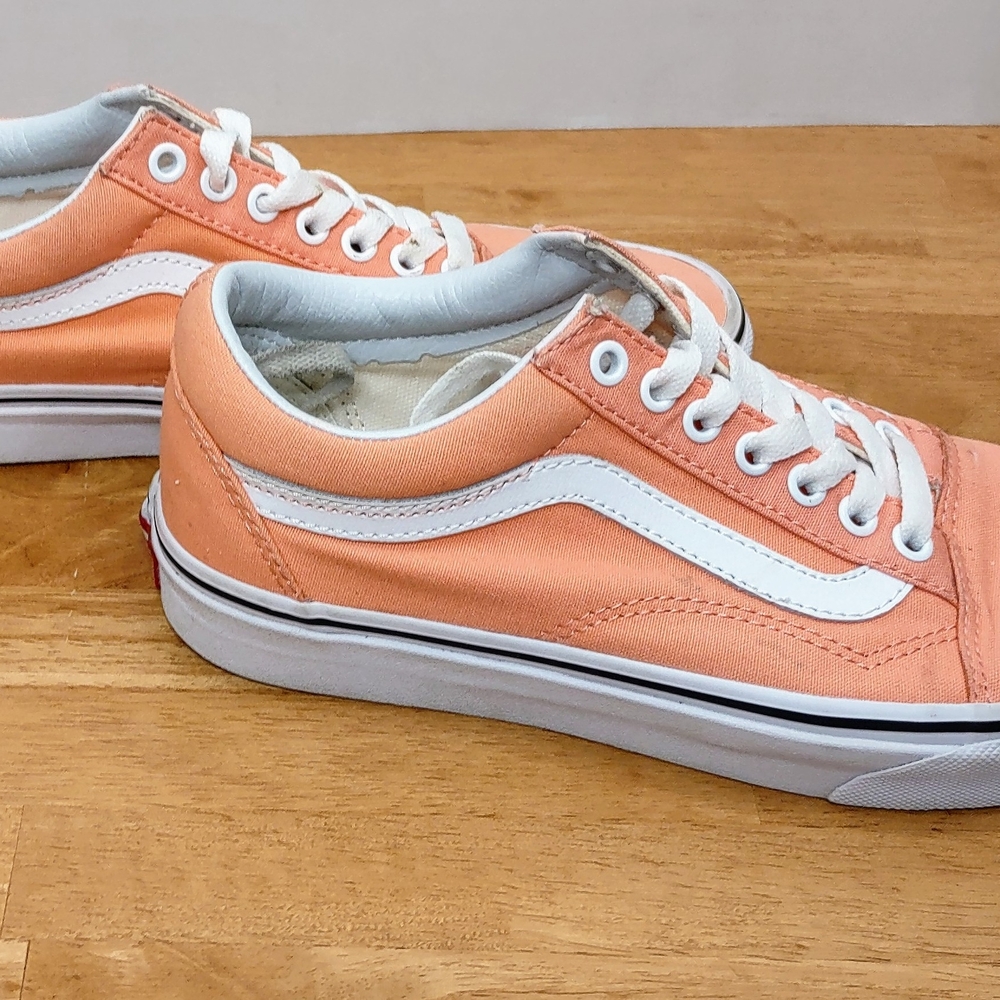 Vans Peach and White Sneakers - Picture 8 of 11